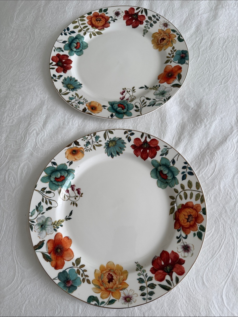 2 Monterey Bay Fall Bloom dinner plates